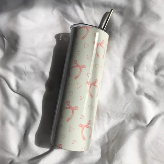 Stainless Steel Tumbler with Plastic Straw