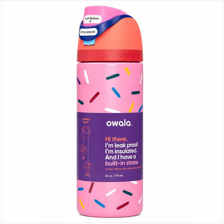 Owala 24oz Sprinkle Pop Edition FreeSip Insulated Water Bottle – Limited Collection - Lyverro