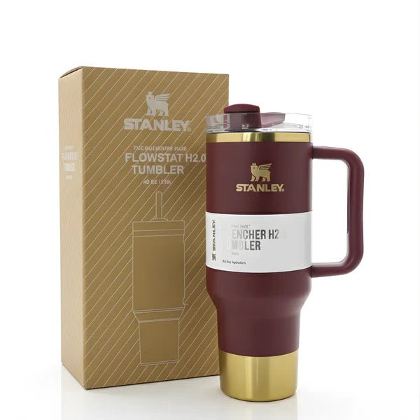 Stanley x The Holiday 40oz Quencher Travel Tumbler - Espresso | Insulated Mug with Handle & Straw - Lyverro