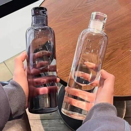 Plastic Transparent TimeMarker Water Bottle