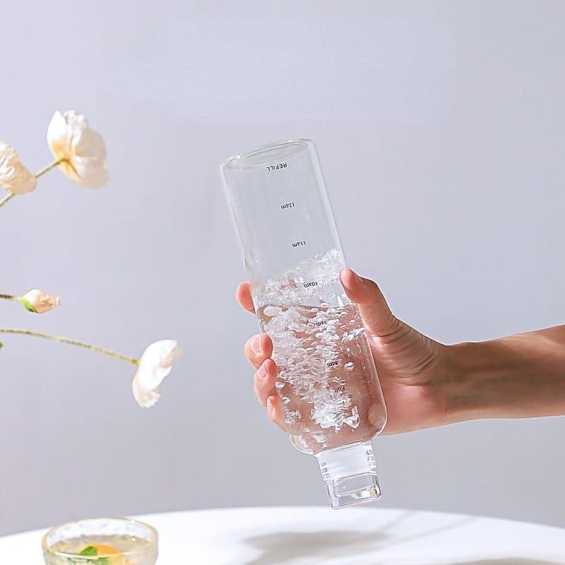 Plastic Transparent TimeMarker Water Bottle