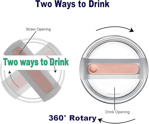 40 OZ Replacement Lid for Stanley Cup Accessory, Transparent Leak - Proof Tumbler Cover for Stanley Cup Accessories - Lyverro