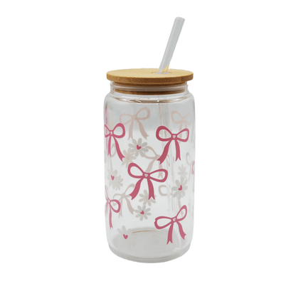 450ML Glass Can with Lid and Glass Straw - Lyverro