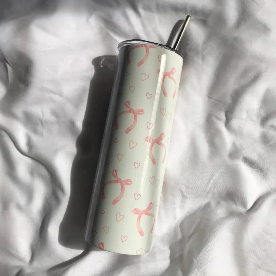Stainless Steel Tumbler with Plastic Straw