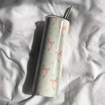 Stainless Steel Tumbler with Plastic Straw