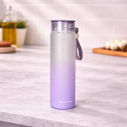 Danny Home Borosilicate Bottle With Silicone Strap Handle 21cm - Water Bottles - Lyverro