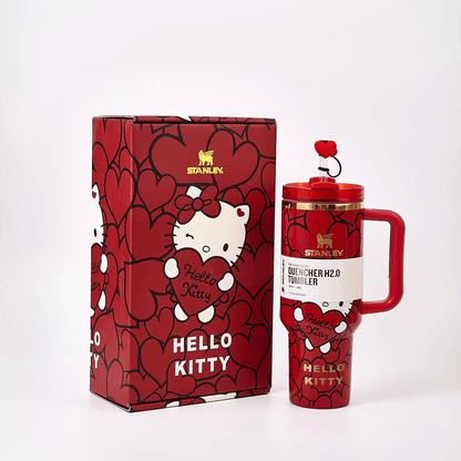 Hello Kitty x Stanley Sweet Hearts 40oz Quencher H2.0 Tumbler – Limited Edition Gift Box Set - Lyverro