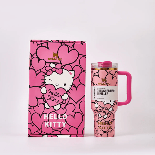 Hello Kitty x Stanley Sweet Hearts 40oz Quencher H2.0 Tumbler – Limited Edition Gift Box Set - Lyverro