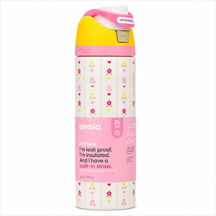 Owala 24oz Floral Bloom Edition FreeSip Insulated Water Bottle – Special Edition - Lyverro