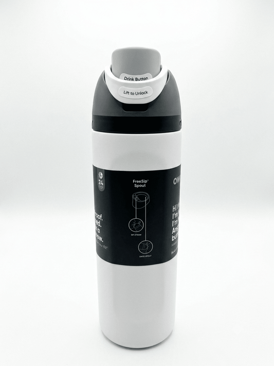 Owala FreeSip Water Bottle - 24oz | White - Lyverro