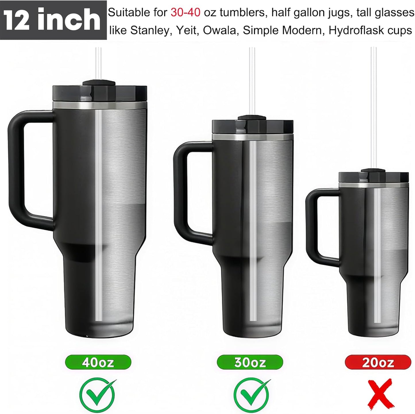 Plastic Straw For 40 OZ Tumber - Lyverro