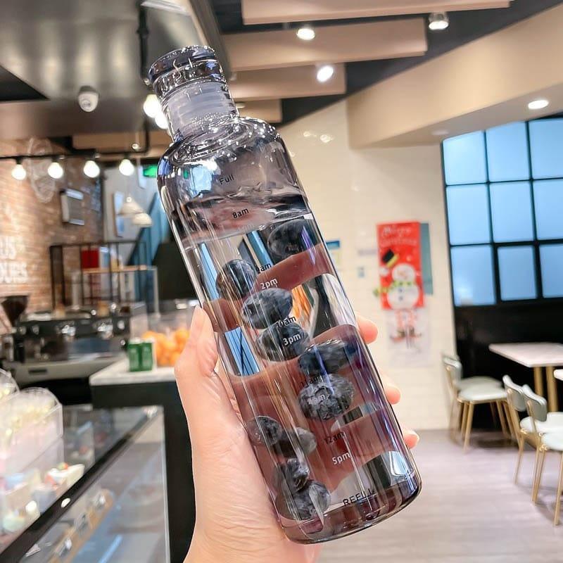 Plastic Transparent TimeMarker Water Bottle - Water Bottles - Lyverro