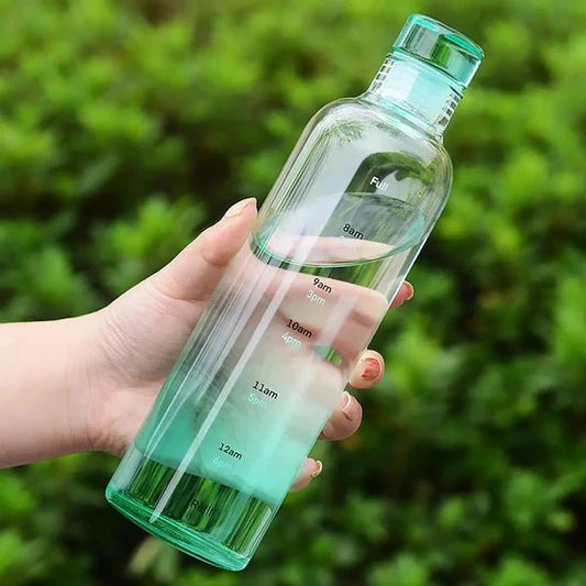 Plastic Transparent TimeMarker Water Bottle - Water Bottles - Lyverro