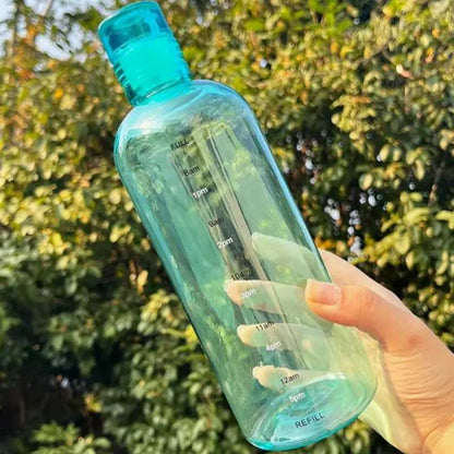 Plastic Transparent TimeMarker Water Bottle - Water Bottles - Lyverro