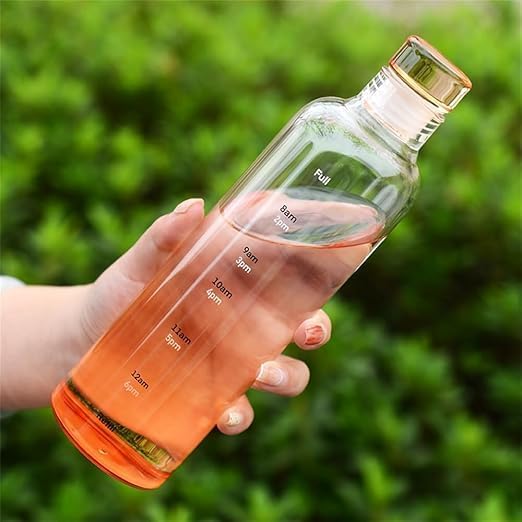 Plastic Transparent TimeMarker Water Bottle - Water Bottles - Lyverro