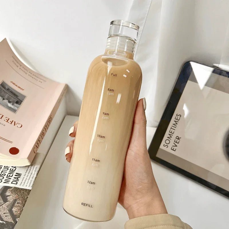 Plastic Transparent TimeMarker Water Bottle - Water Bottles - Lyverro