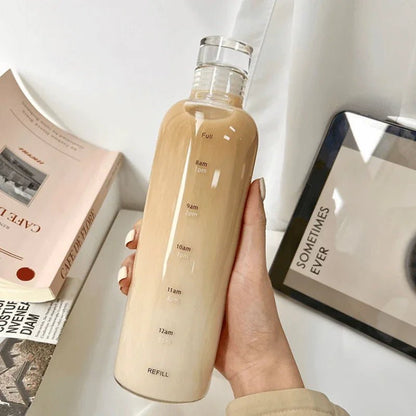 Plastic Transparent TimeMarker Water Bottle - Water Bottles - Lyverro