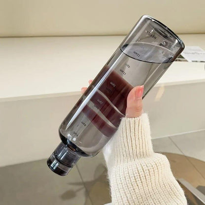 Plastic Transparent TimeMarker Water Bottle - Water Bottles - Lyverro