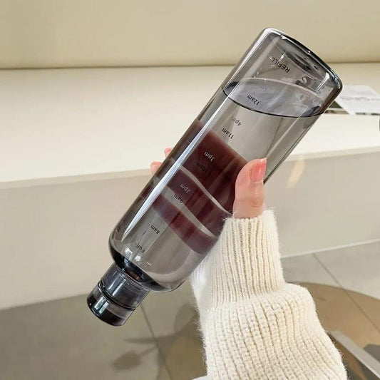 Plastic Transparent TimeMarker Water Bottle - Water Bottles - Lyverro