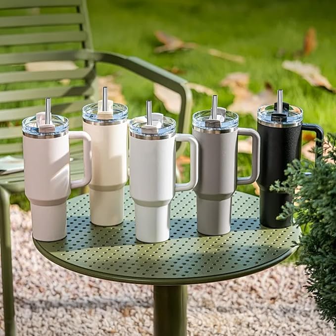 Stainless Steel Straw Replacement for Stanley 40 Oz Compatible for 40oz Stanley Cup Tumbler - Lyverro