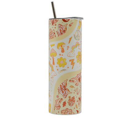 Stainless Steel Tumbler with Plastic Straw - Lyverro