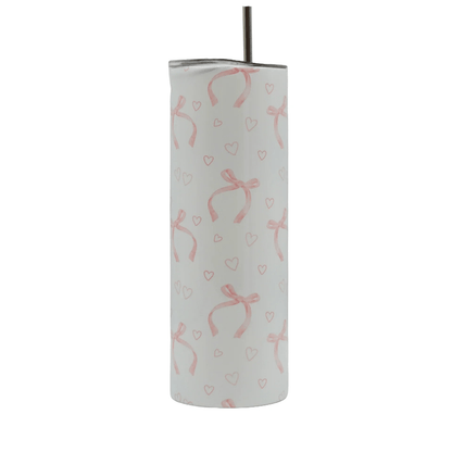 Stainless Steel Tumbler with Plastic Straw