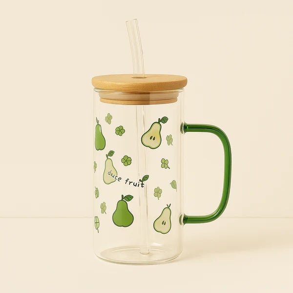 Transparent Glass Mug with Lid - Lyverro