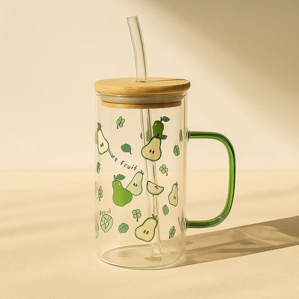 Transparent Glass Mug with Lid - Lyverro