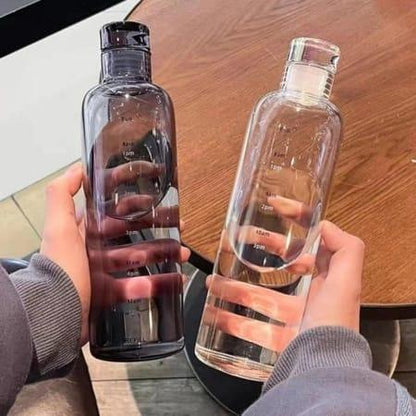 Plastic Transparent TimeMarker Water Bottle